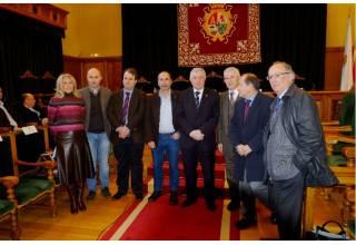De esquerda a dereita, Corina Porro, Álvaro García, Diego Conde, Melchor Fernández, Juan Viaño, José Montes, Fernández Leiceaga e González Laxe (Foto: SERVIMAV-USC)