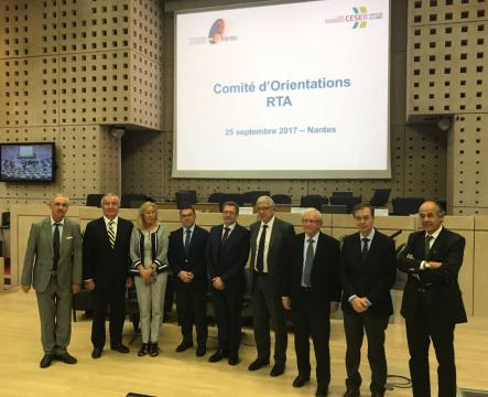 Corina Porro, cos seus homólogos en Nantes